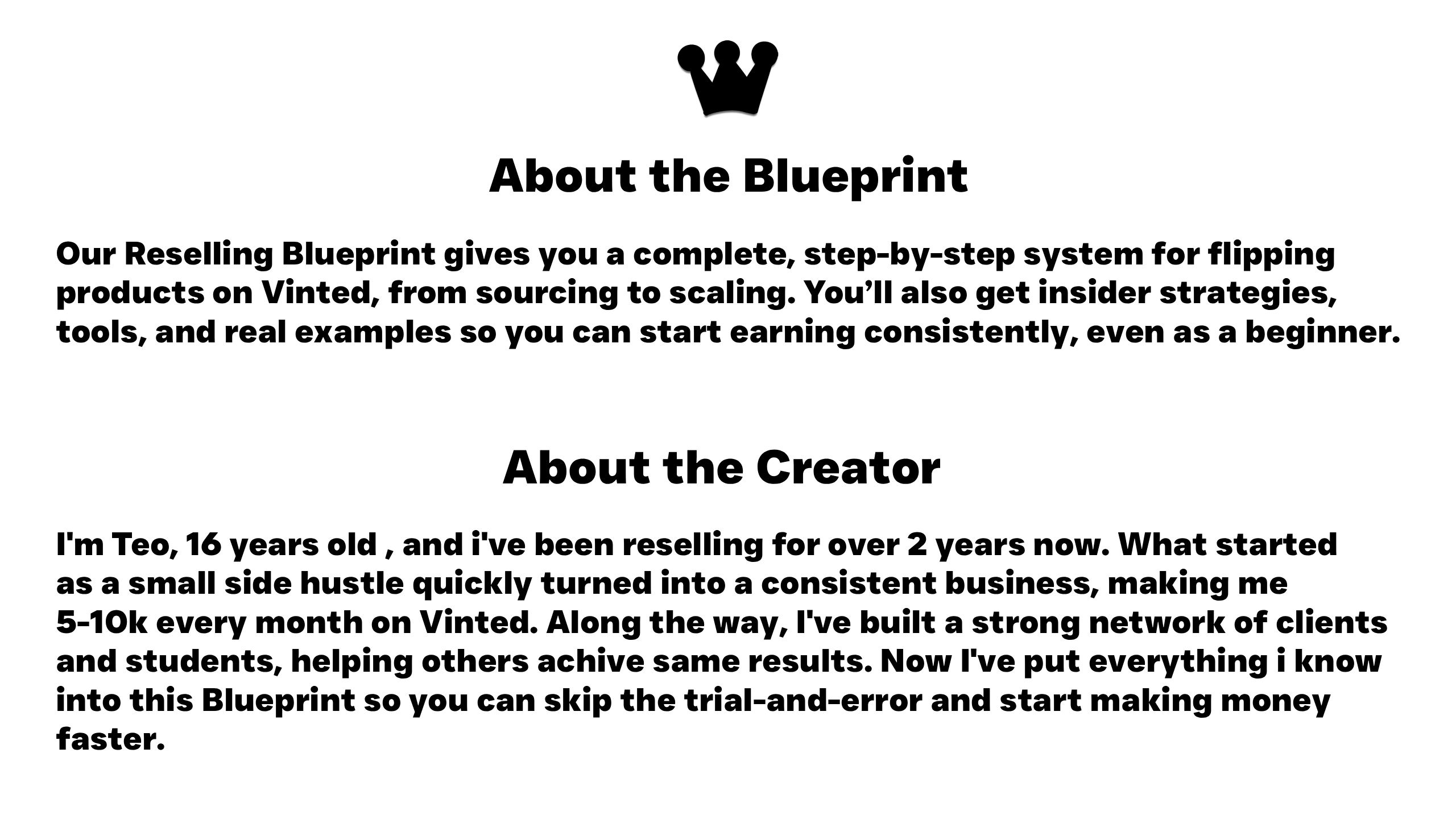 1:1 Reselling Mentorship